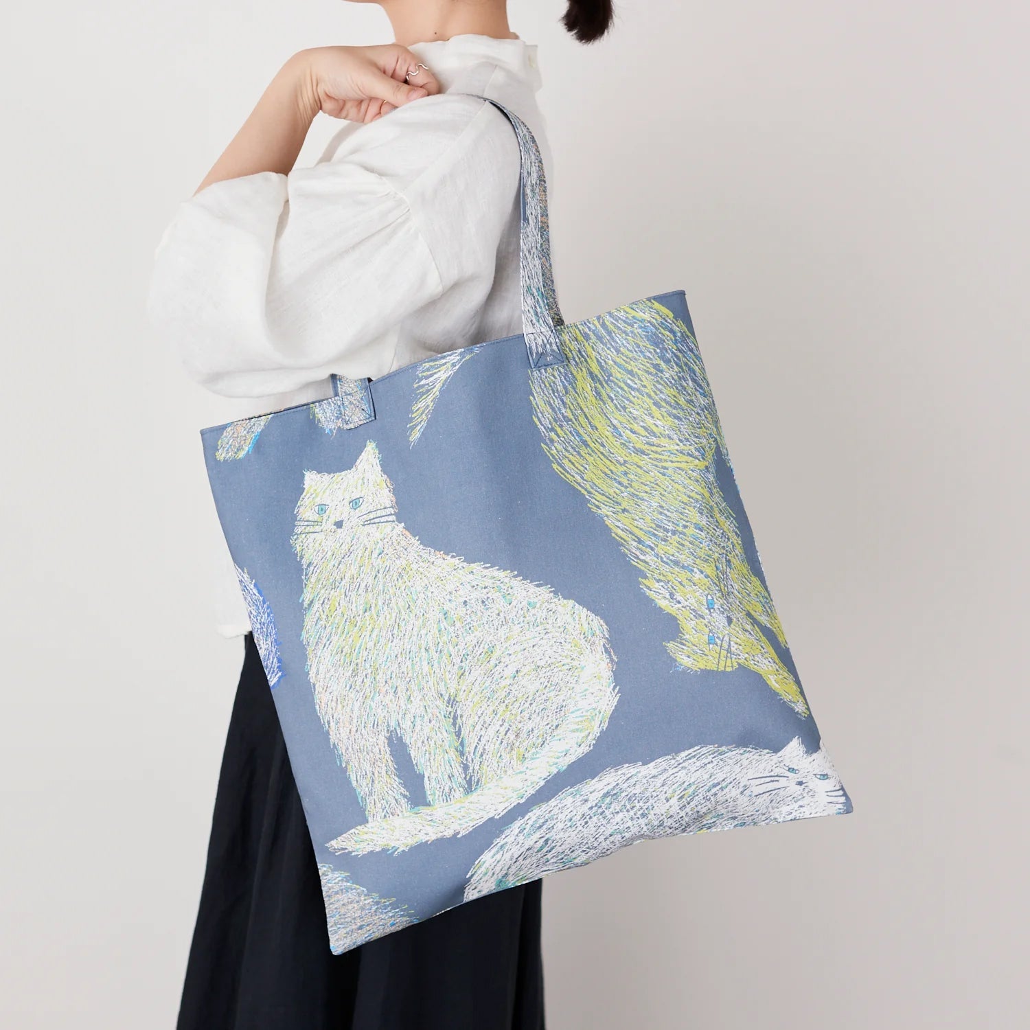 cotton - KESHIKI NekoNoe Cats fabric - FO:REST Fabric 布恩堂Liberty fabrictana lawnjapanese fabricykk zipper