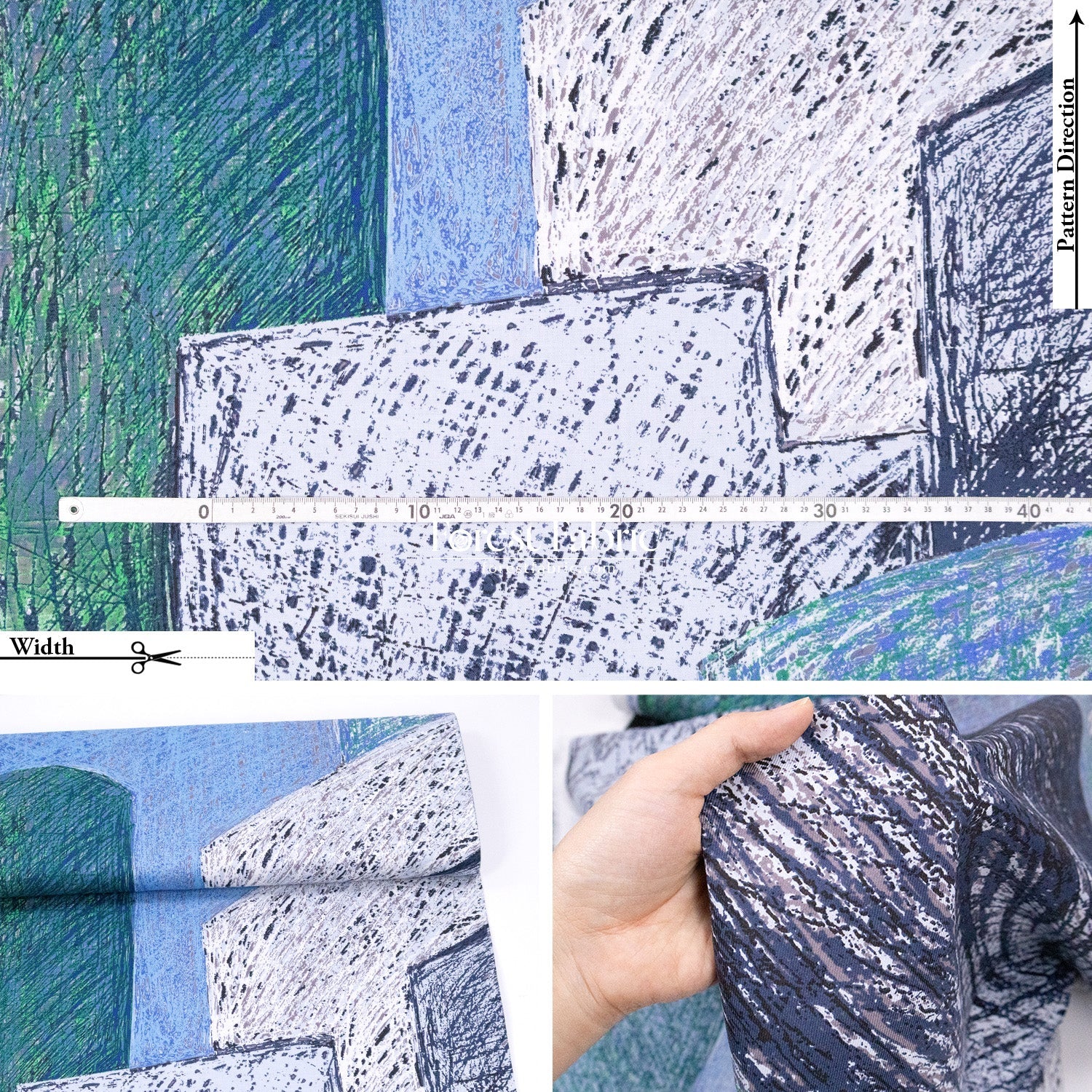 cotton - KESHIKI Station City fabric - FO:REST Fabric 布恩堂Liberty fabrictana lawnjapanese fabricykk zipper