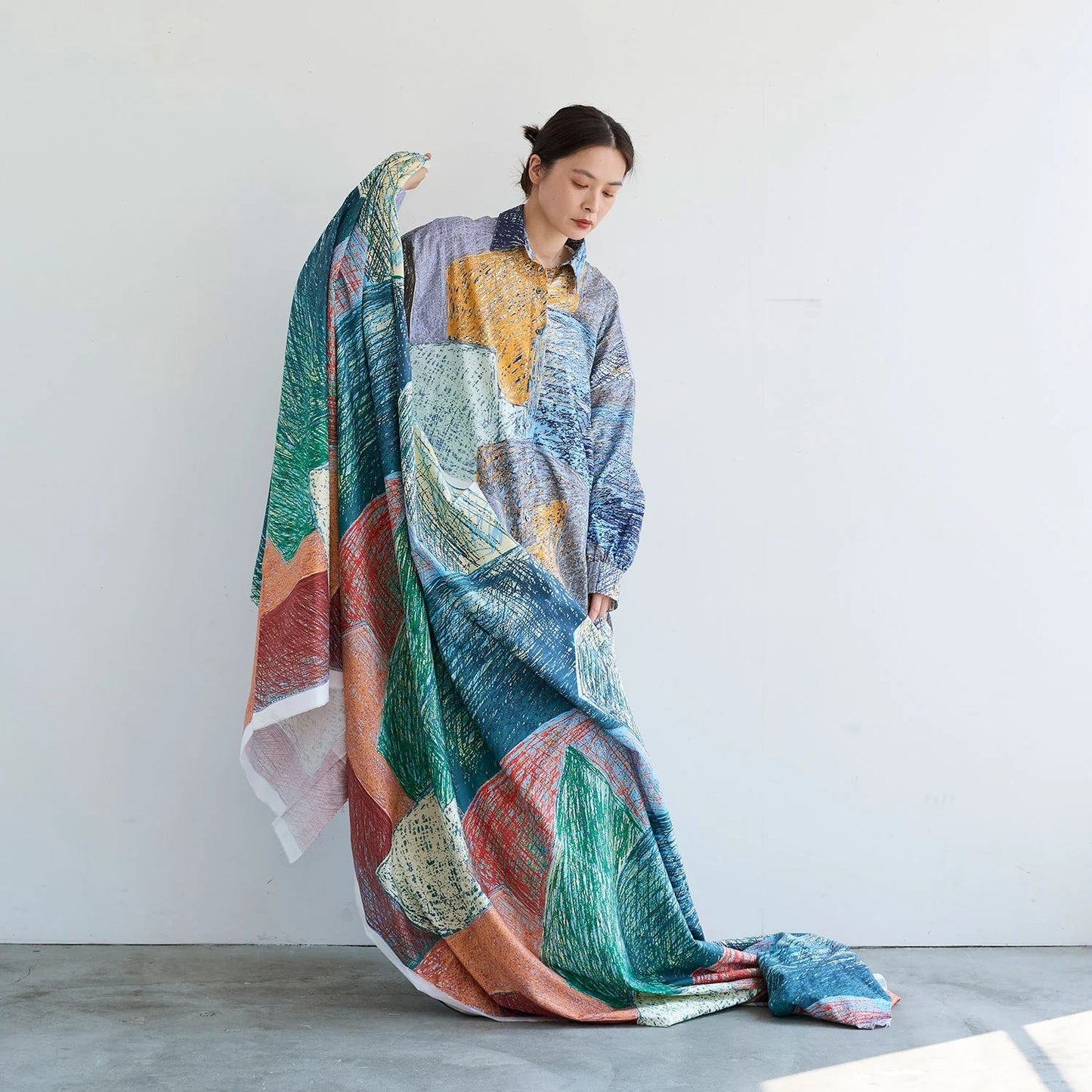 cotton - KESHIKI Station City fabric - FO:REST Fabric 布恩堂Liberty fabrictana lawnjapanese fabricykk zipper