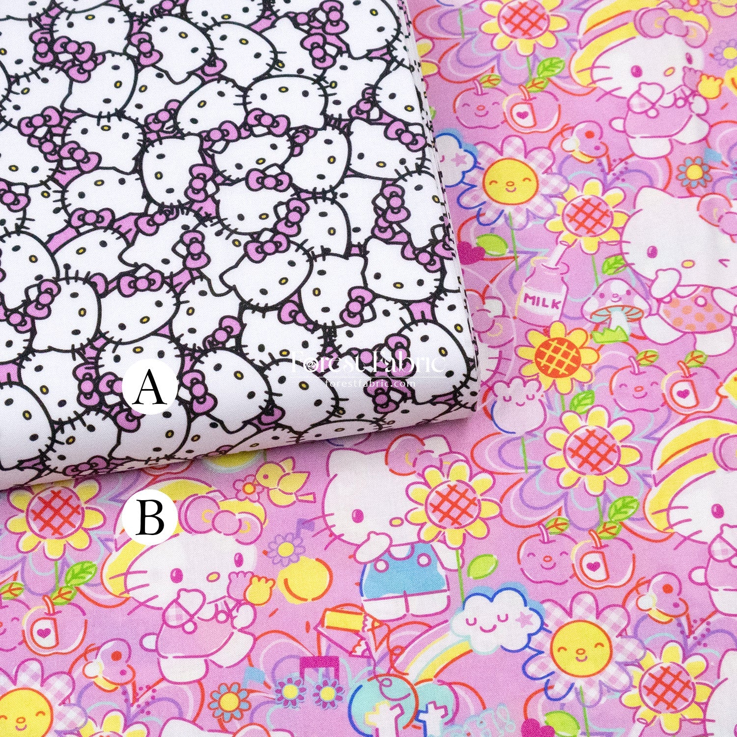 cotton - Kitty fabric - FO:REST Fabric 布恩堂Liberty fabrictana lawnjapanese fabricykk zipper