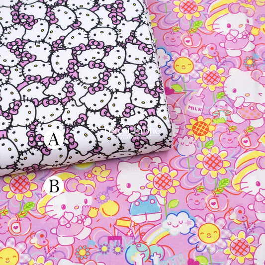 cotton - Kitty fabric - FO:REST Fabric 布恩堂Liberty fabrictana lawnjapanese fabricykk zipper