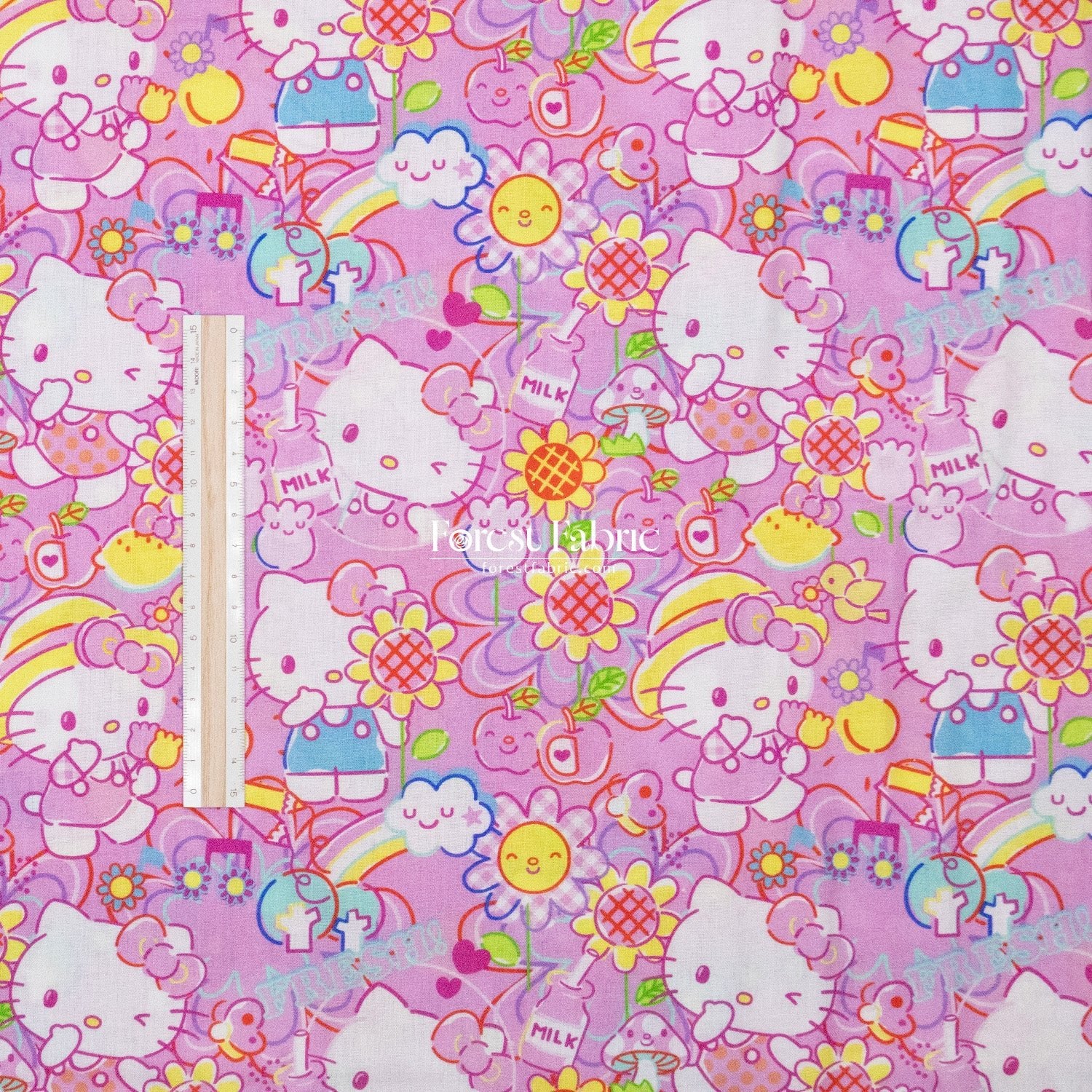 cotton - Kitty fabric - FO:REST Fabric 布恩堂Liberty fabrictana lawnjapanese fabricykk zipper