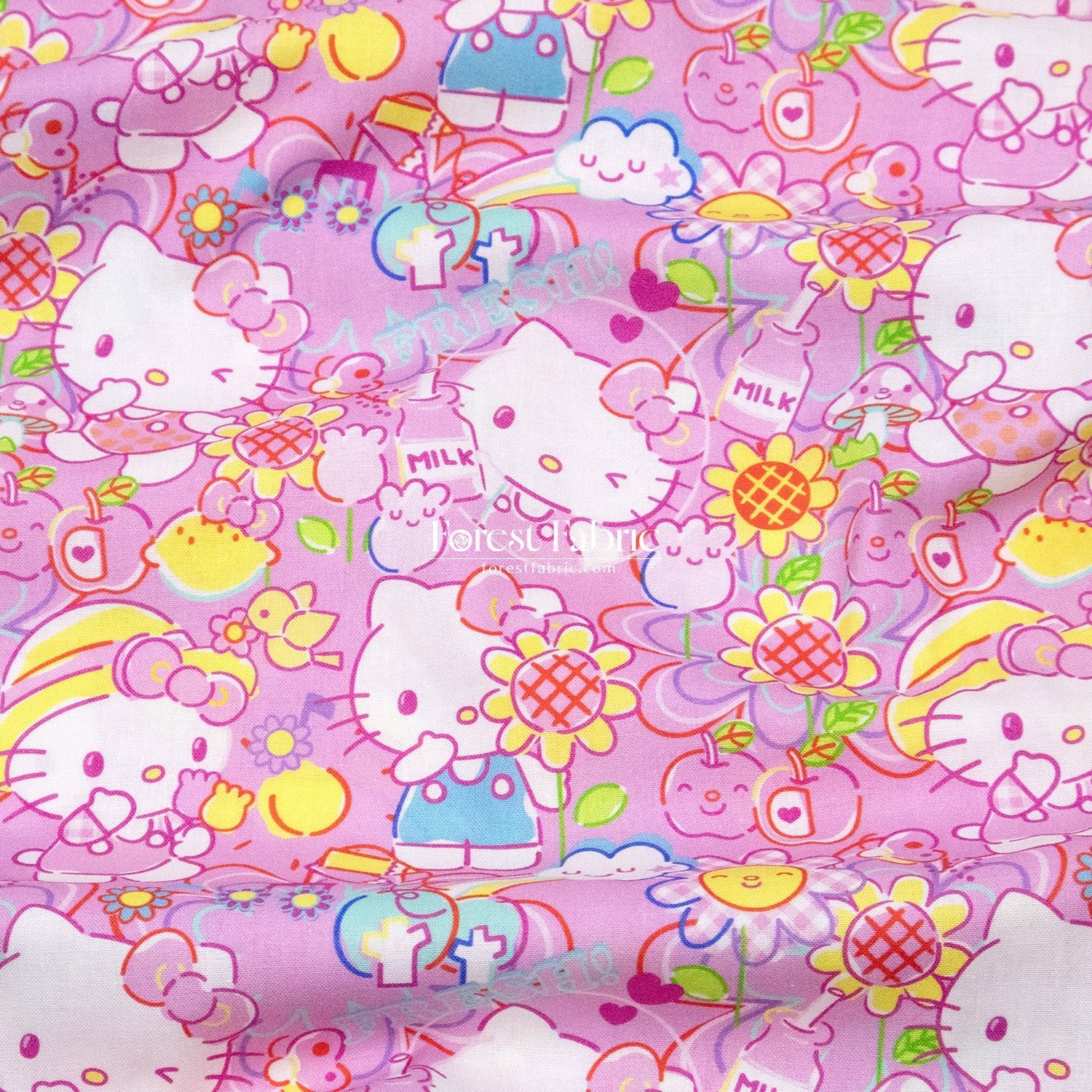 cotton - Kitty fabric - FO:REST Fabric 布恩堂Liberty fabrictana lawnjapanese fabricykk zipper