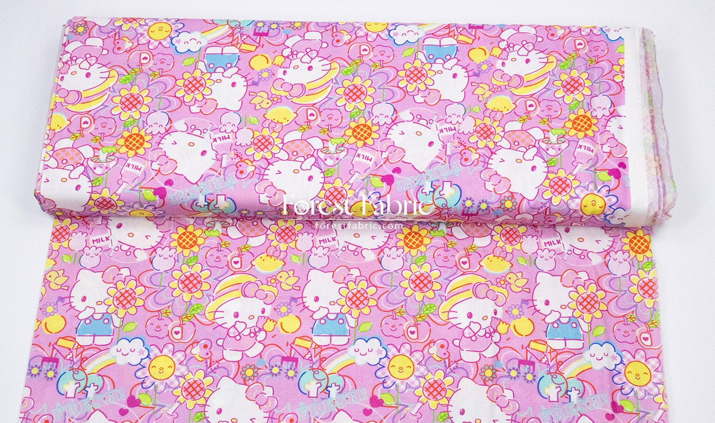 cotton - Kitty fabric - FO:REST Fabric 布恩堂Liberty fabrictana lawnjapanese fabricykk zipper