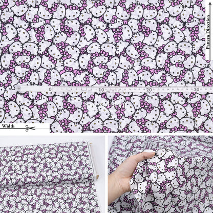 cotton - Kitty fabric - FO:REST Fabric 布恩堂Liberty fabrictana lawnjapanese fabricykk zipper