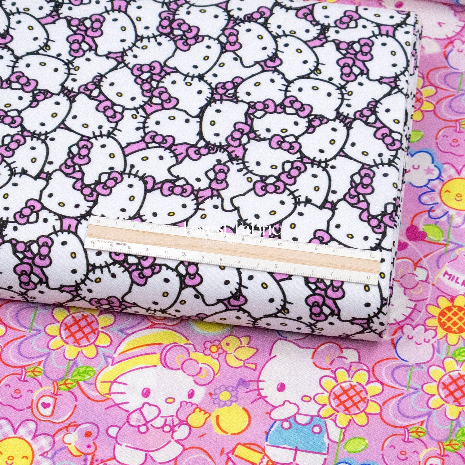 cotton - Kitty fabric - FO:REST Fabric 布恩堂Liberty fabrictana lawnjapanese fabricykk zipper