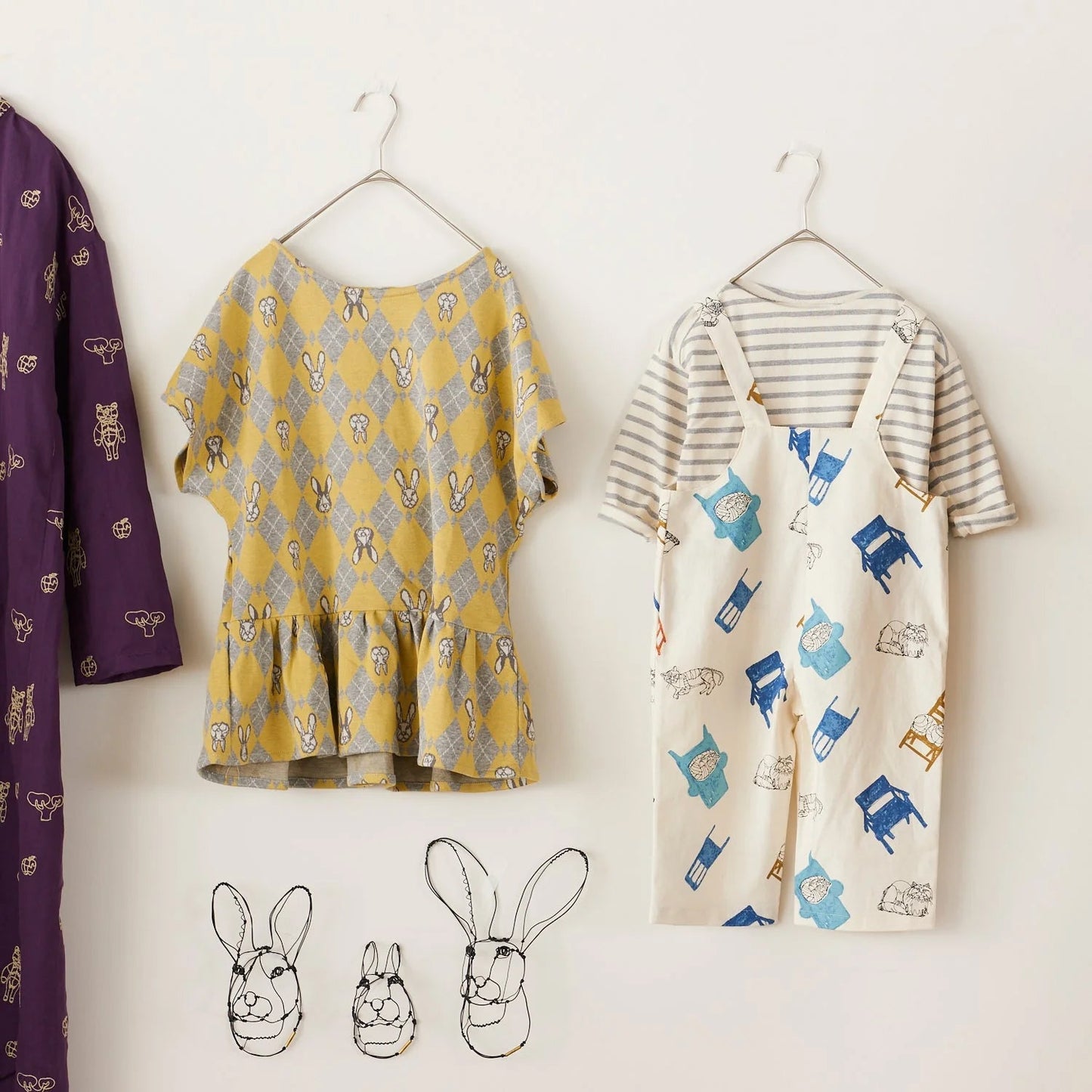 cotton knit jacquard - HAyU RABBIT ARGYLE B Fabric - FO:REST Fabric 布恩堂Liberty fabrictana lawnjapanese fabricykk zipper