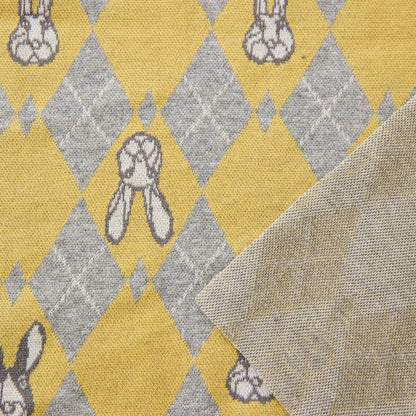 cotton knit jacquard - HAyU RABBIT ARGYLE B Fabric - FO:REST Fabric 布恩堂Liberty fabrictana lawnjapanese fabricykk zipper