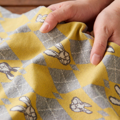 cotton knit jacquard - HAyU RABBIT ARGYLE B Fabric - FO:REST Fabric 布恩堂Liberty fabrictana lawnjapanese fabricykk zipper