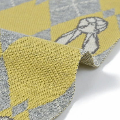 cotton knit jacquard - HAyU RABBIT ARGYLE B Fabric - FO:REST Fabric 布恩堂Liberty fabrictana lawnjapanese fabricykk zipper