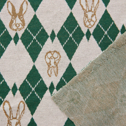 cotton knit jacquard - HAyU RABBIT ARGYLE C Fabric - FO:REST Fabric 布恩堂Liberty fabrictana lawnjapanese fabricykk zipper