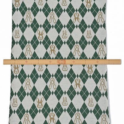 cotton knit jacquard - HAyU RABBIT ARGYLE C Fabric - FO:REST Fabric 布恩堂Liberty fabrictana lawnjapanese fabricykk zipper