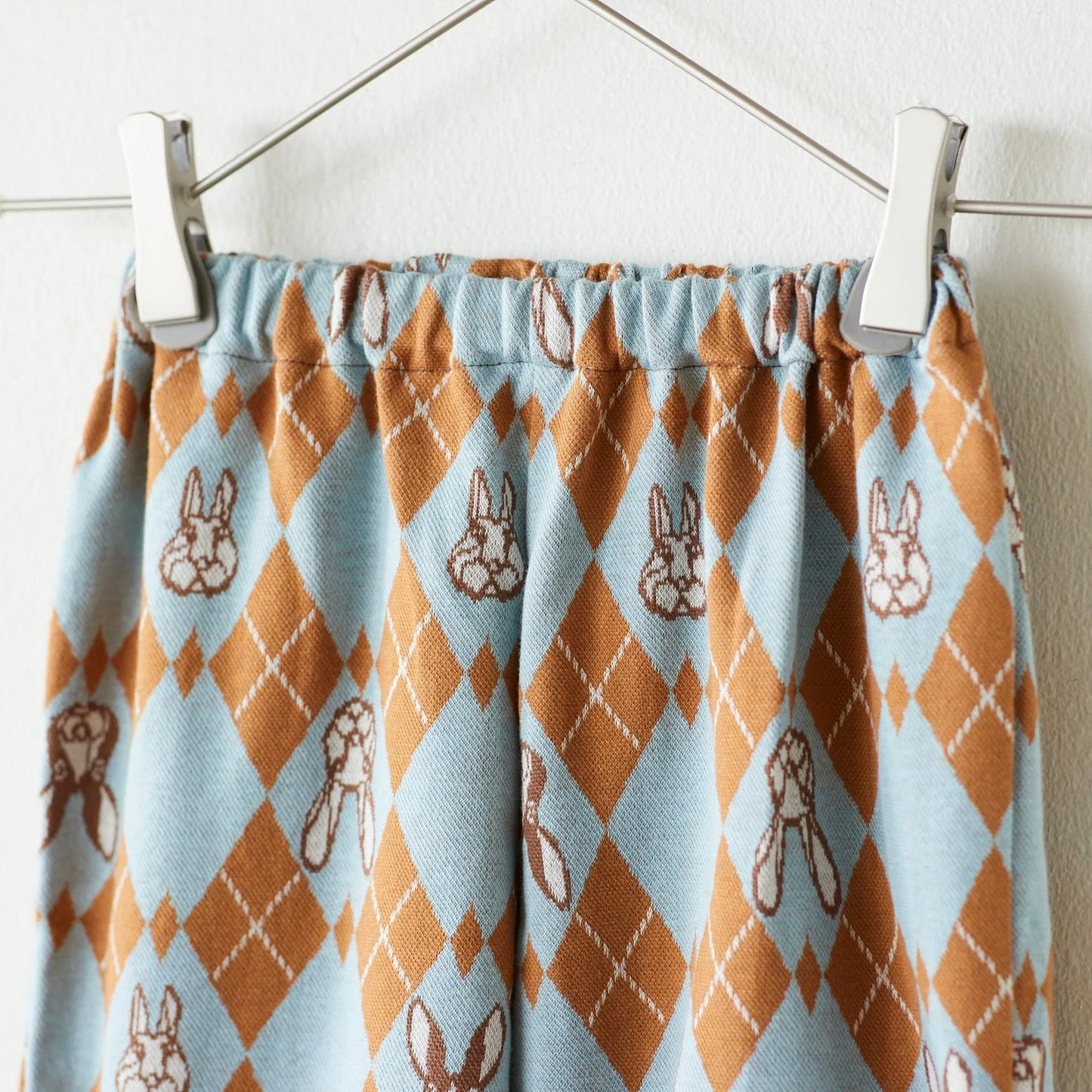 cotton knit jacquard - HAyU RABBIT ARGYLE D Fabric - FO:REST Fabric 布恩堂Liberty fabrictana lawnjapanese fabricykk zipper