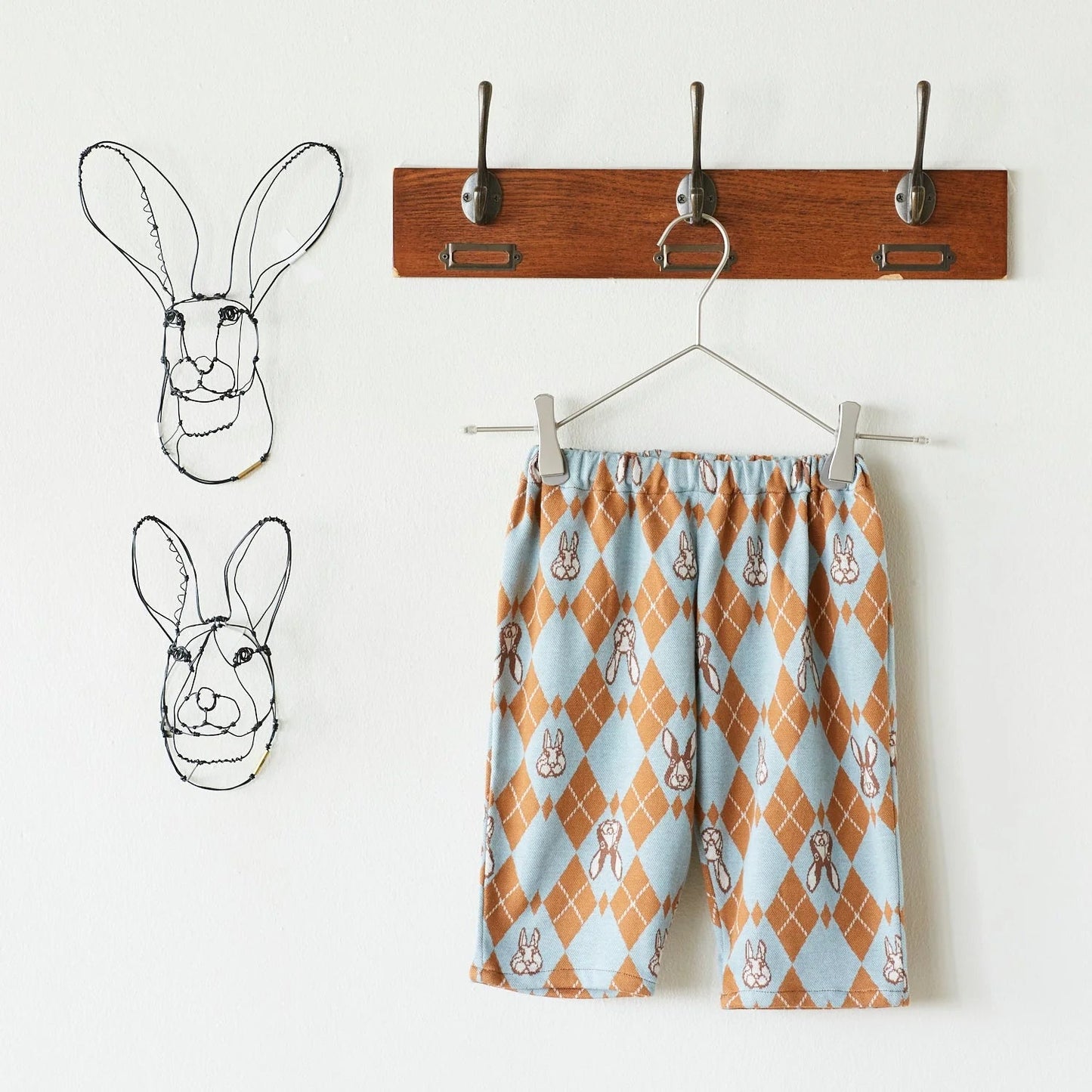 cotton knit jacquard - HAyU RABBIT ARGYLE D Fabric - FO:REST Fabric 布恩堂Liberty fabrictana lawnjapanese fabricykk zipper