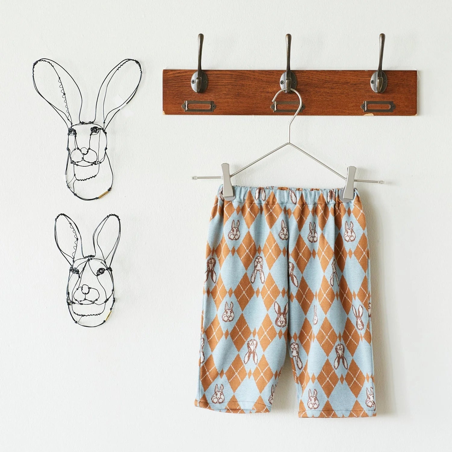 cotton knit jacquard - HAyU RABBIT ARGYLE D Fabric - FO:REST Fabric 布恩堂Liberty fabrictana lawnjapanese fabricykk zipper