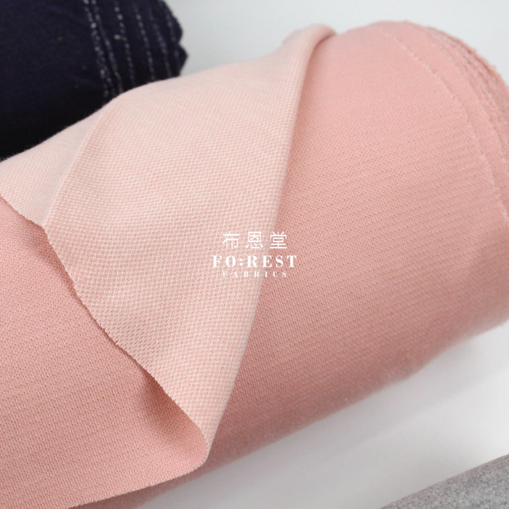 Cotton Knit Jacquard - Solid Fabric Pink Knit