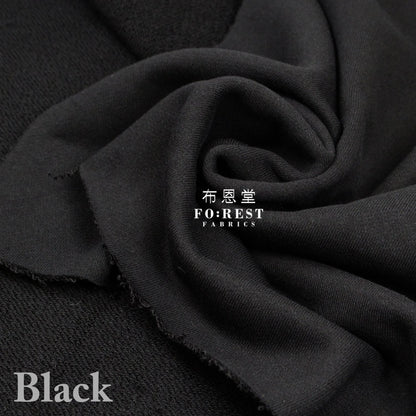 Cotton Knitted - Solid Fabric 180Cm Black Jersey Knit