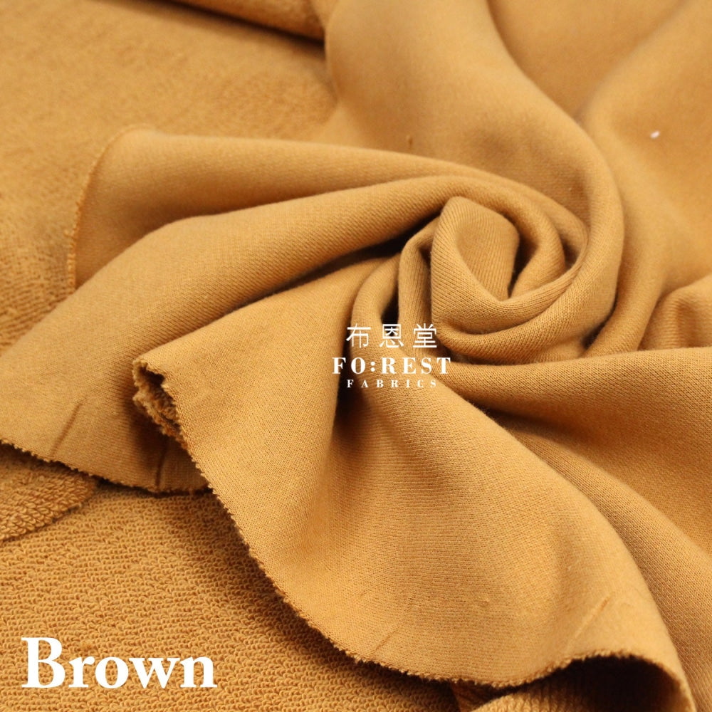 Cotton Knitted - Solid Fabric 180Cm Brown Jersey Knit