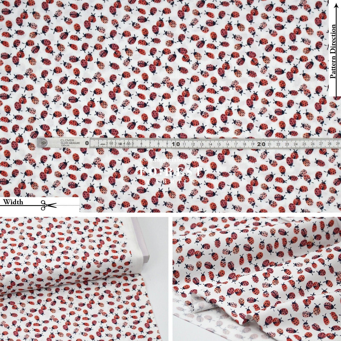 cotton - Lady Bugging fabric - FO:REST Fabric 布恩堂Liberty fabrictana lawnjapanese fabricykk zipper