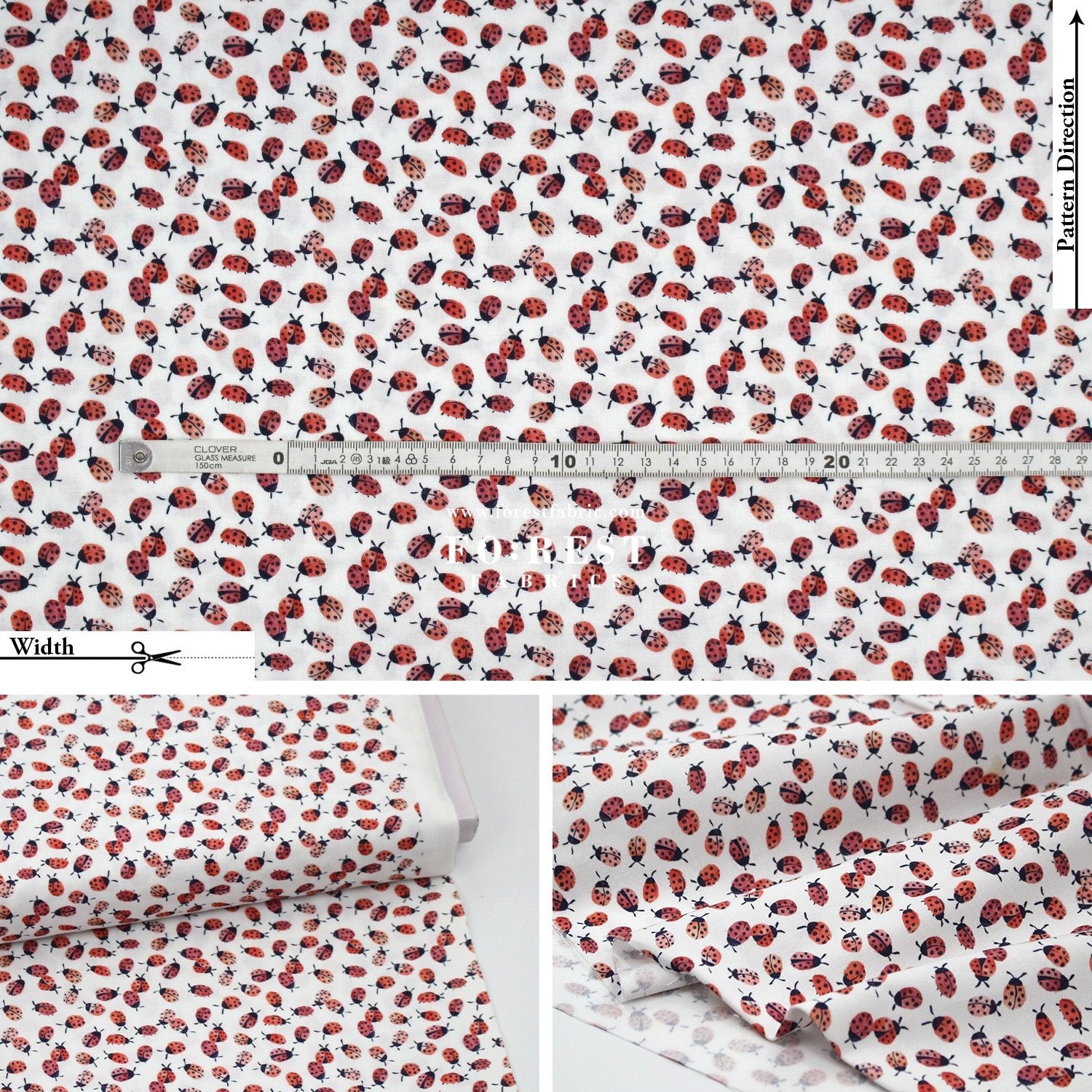 cotton - Lady Bugging fabric - FO:REST Fabric 布恩堂Liberty fabrictana lawnjapanese fabricykk zipper
