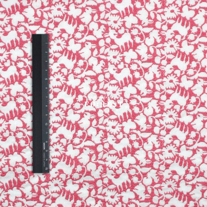 Cotton Lawn Embroidery - Powder Flake Off x Pink - FO:REST Fabric 布恩堂Liberty fabrictana lawnjapanese fabricykk zipper