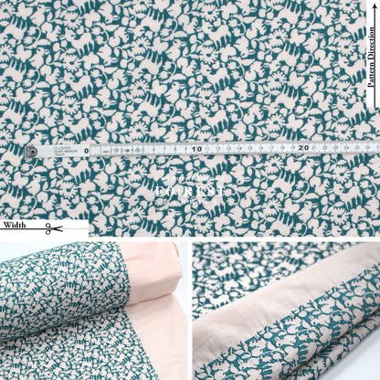 Cotton Lawn Embroidery - Powder Flake Pink x Green - FO:REST Fabric 布恩堂Liberty fabrictana lawnjapanese fabricykk zipper