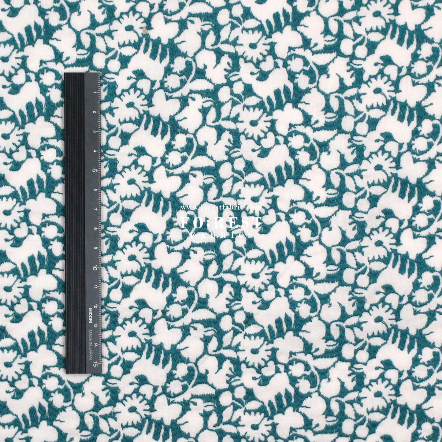Cotton Lawn Embroidery - Powder Flake Pink x Green - FO:REST Fabric 布恩堂Liberty fabrictana lawnjapanese fabricykk zipper
