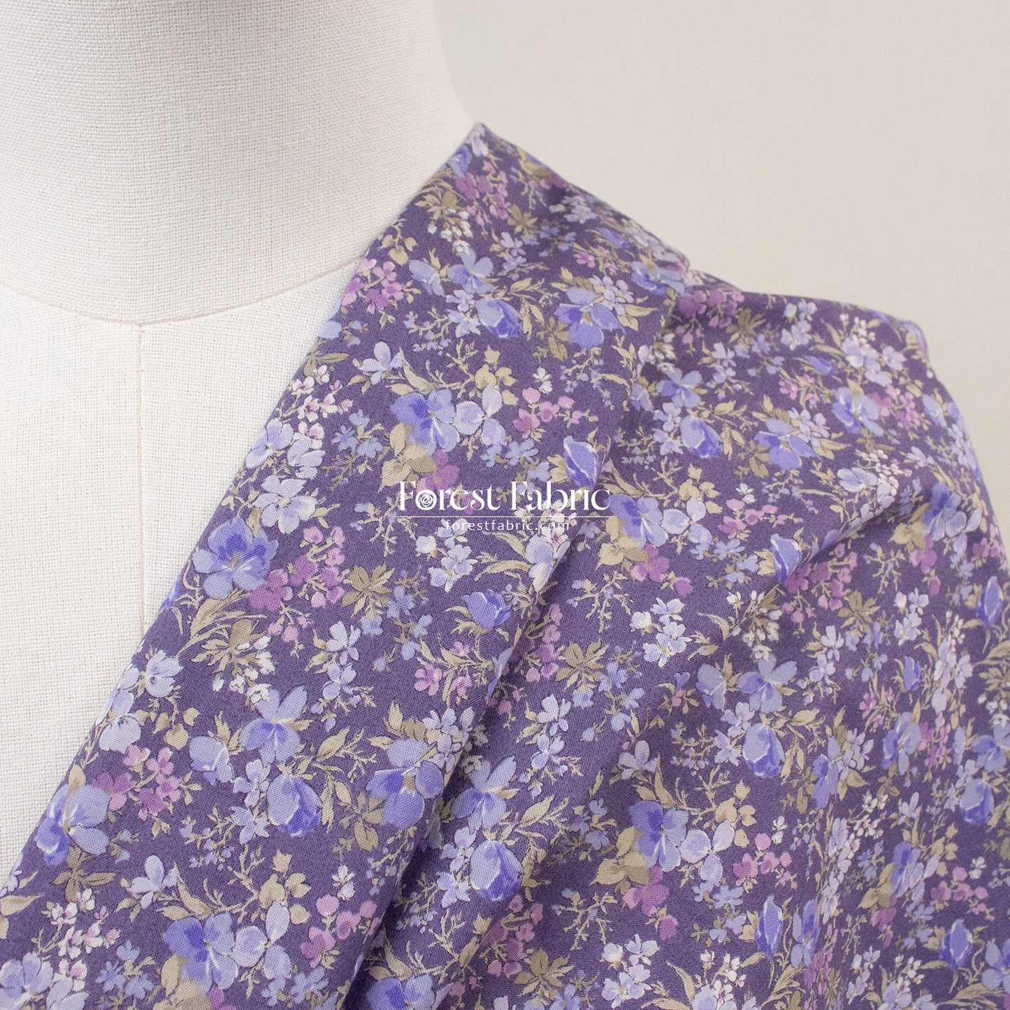 cotton lawn - Lilac Meadow fabric - FO:REST Fabric 布恩堂Liberty fabrictana lawnjapanese fabricykk zipper