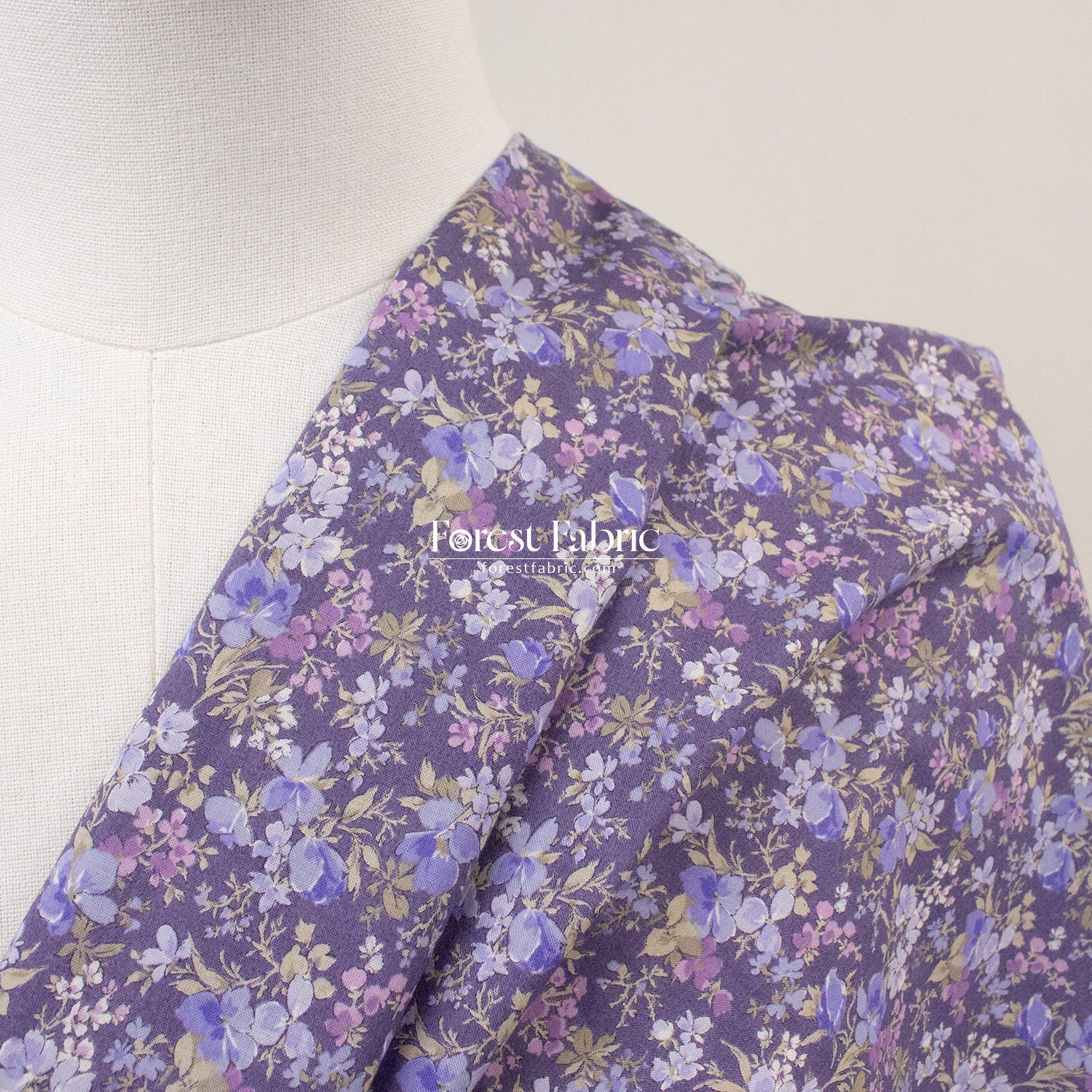 cotton lawn - Lilac Meadow fabric - FO:REST Fabric 布恩堂Liberty fabrictana lawnjapanese fabricykk zipper