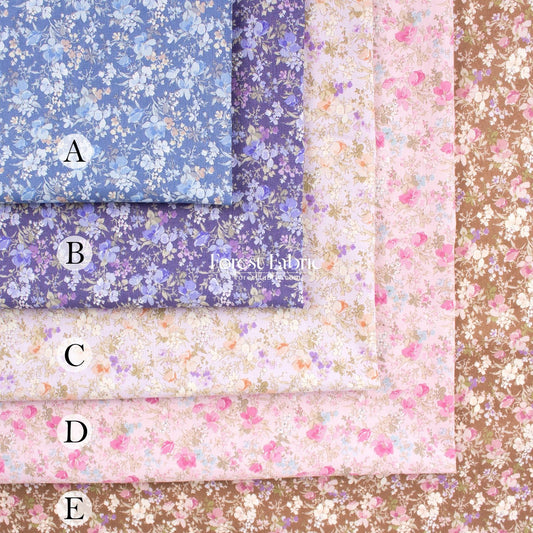 cotton lawn - Lilac Meadow fabric - FO:REST Fabric 布恩堂Liberty fabrictana lawnjapanese fabricykk zipper