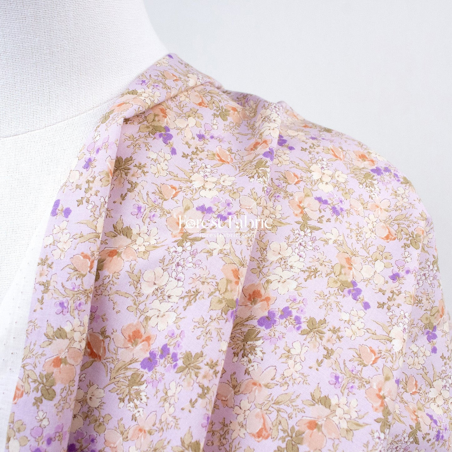 cotton lawn - Lilac Meadow fabric - FO:REST Fabric 布恩堂Liberty fabrictana lawnjapanese fabricykk zipper