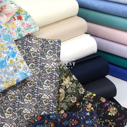 Cotton Lawn - solid 80S fabric - FO:REST Fabric 布恩堂Liberty fabrictana lawnjapanese fabricykk zipper