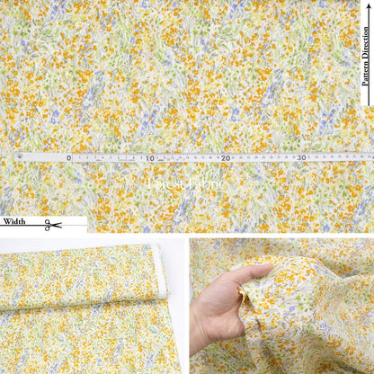 cotton lawn - Sunny Field Breeze fabric - FO:REST Fabric 布恩堂Liberty fabrictana lawnjapanese fabricykk zipper