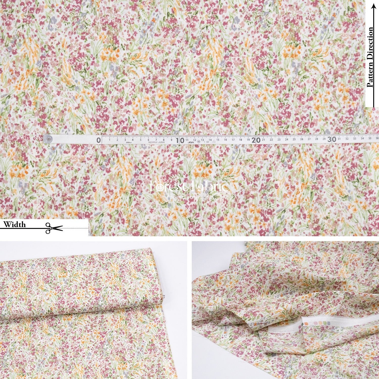 cotton lawn - Sunny Field Breeze fabric - FO:REST Fabric 布恩堂Liberty fabrictana lawnjapanese fabricykk zipper