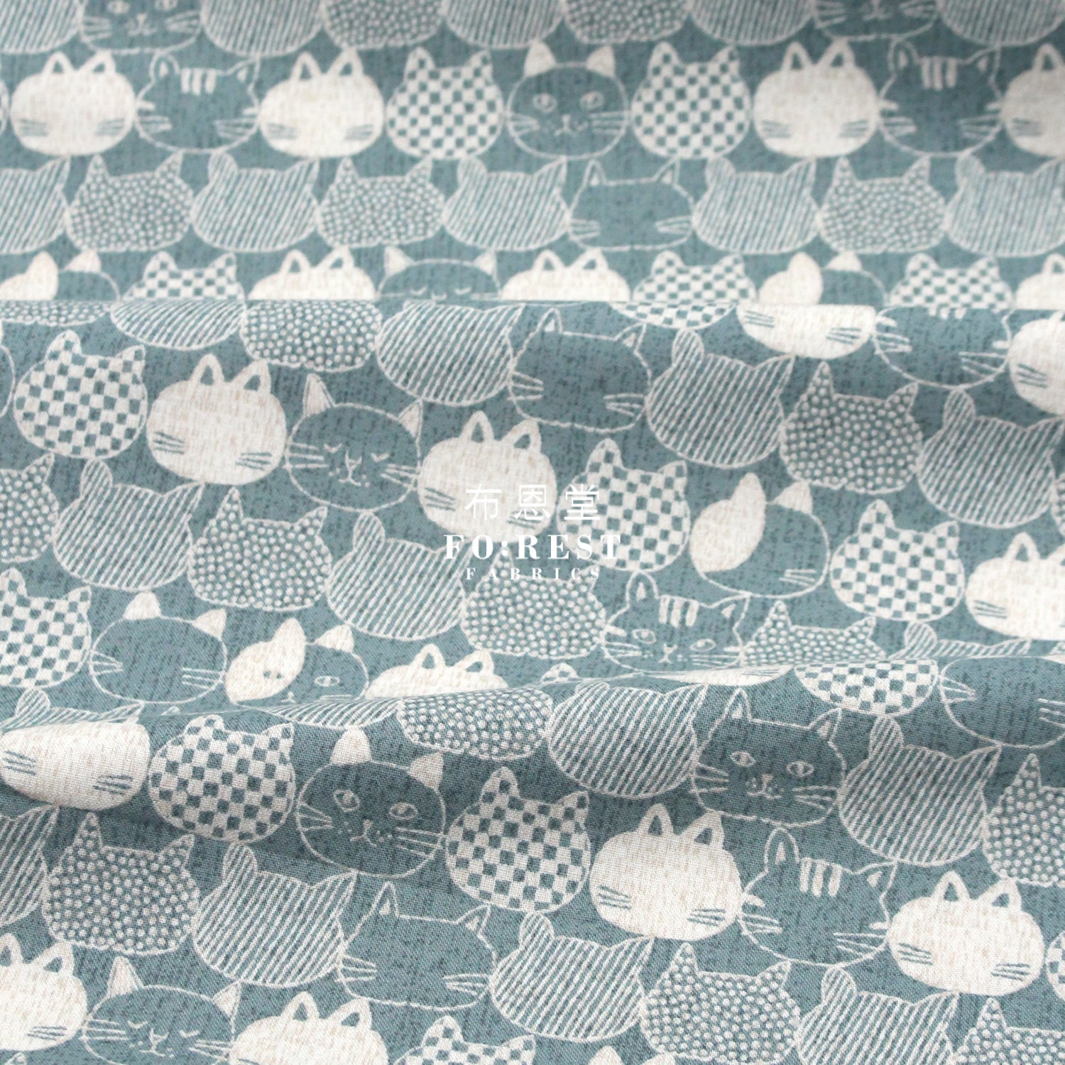 cotton - Lightly brushed cats fabric - FO:REST Fabric 布恩堂Liberty fabrictana lawnjapanese fabricykk zipper