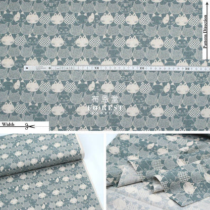 cotton - Lightly brushed cats fabric - FO:REST Fabric 布恩堂Liberty fabrictana lawnjapanese fabricykk zipper
