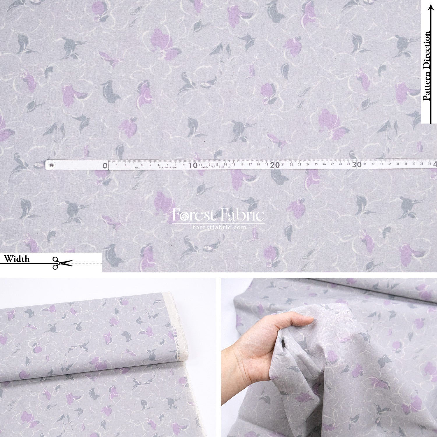 cotton line - Whispering Blossom fabric - FO:REST Fabric 布恩堂Liberty fabrictana lawnjapanese fabricykk zipper