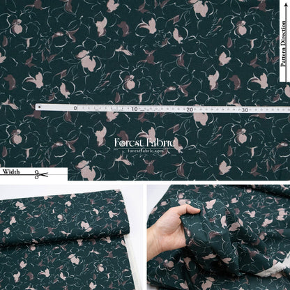 cotton line - Whispering Blossom fabric - FO:REST Fabric 布恩堂Liberty fabrictana lawnjapanese fabricykk zipper