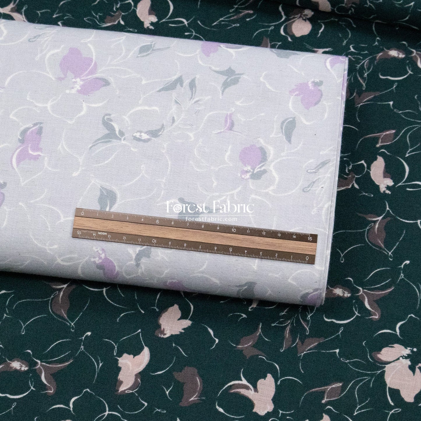 cotton line - Whispering Blossom fabric - FO:REST Fabric 布恩堂Liberty fabrictana lawnjapanese fabricykk zipper