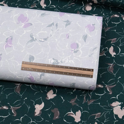cotton line - Whispering Blossom fabric - FO:REST Fabric 布恩堂Liberty fabrictana lawnjapanese fabricykk zipper