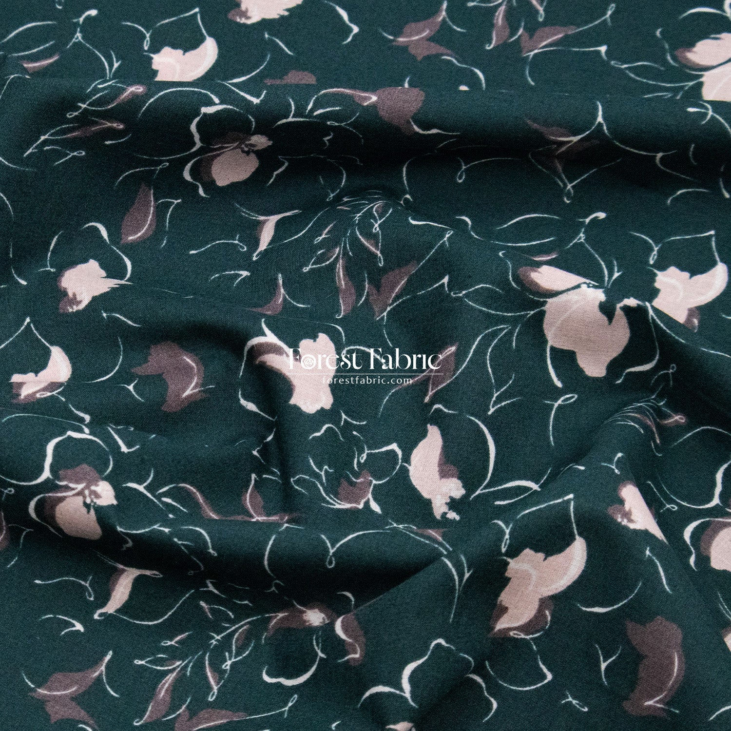 cotton line - Whispering Blossom fabric - FO:REST Fabric 布恩堂Liberty fabrictana lawnjapanese fabricykk zipper