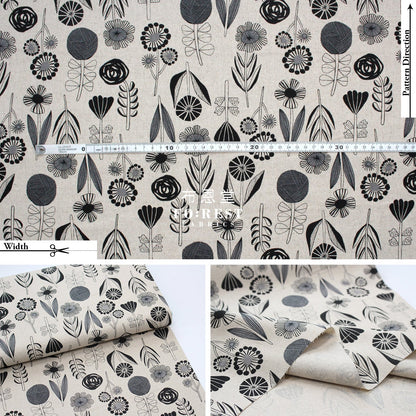 cotton linen - Bloom by bookhou Flower fabric B - FO:REST Fabric 布恩堂Liberty fabrictana lawnjapanese fabricykk zipper