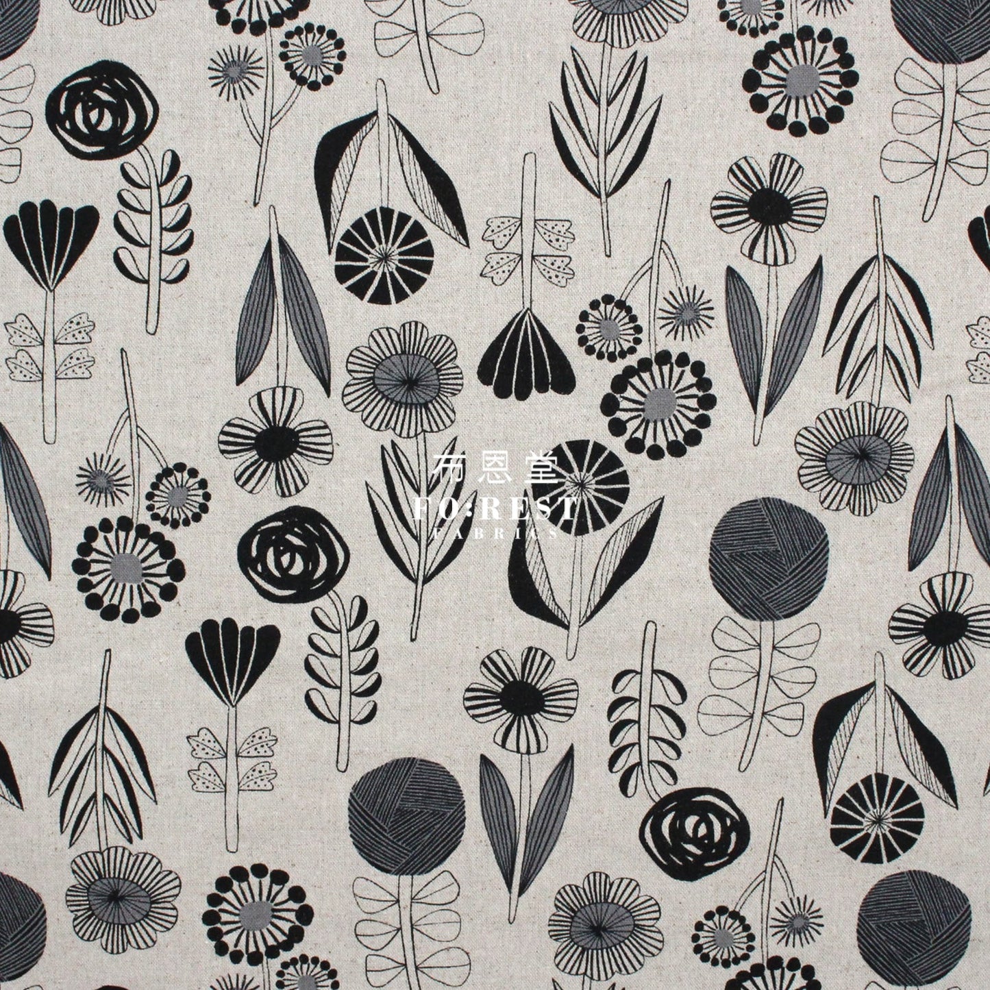cotton linen - Bloom by bookhou Flower fabric B - FO:REST Fabric 布恩堂Liberty fabrictana lawnjapanese fabricykk zipper