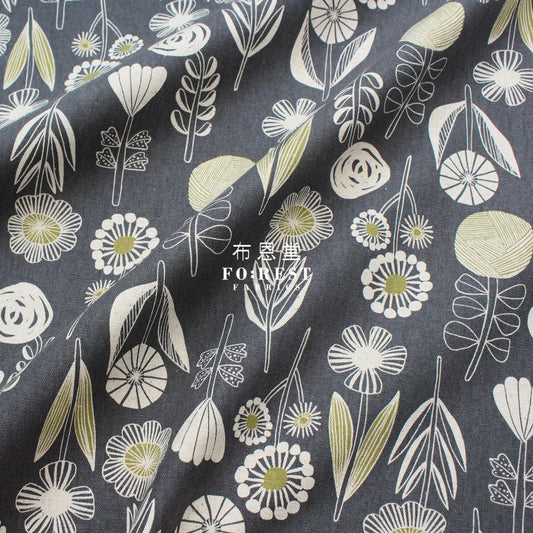 Cotton Linen - Bloom By Bookhou Flower Fabric C Fabric