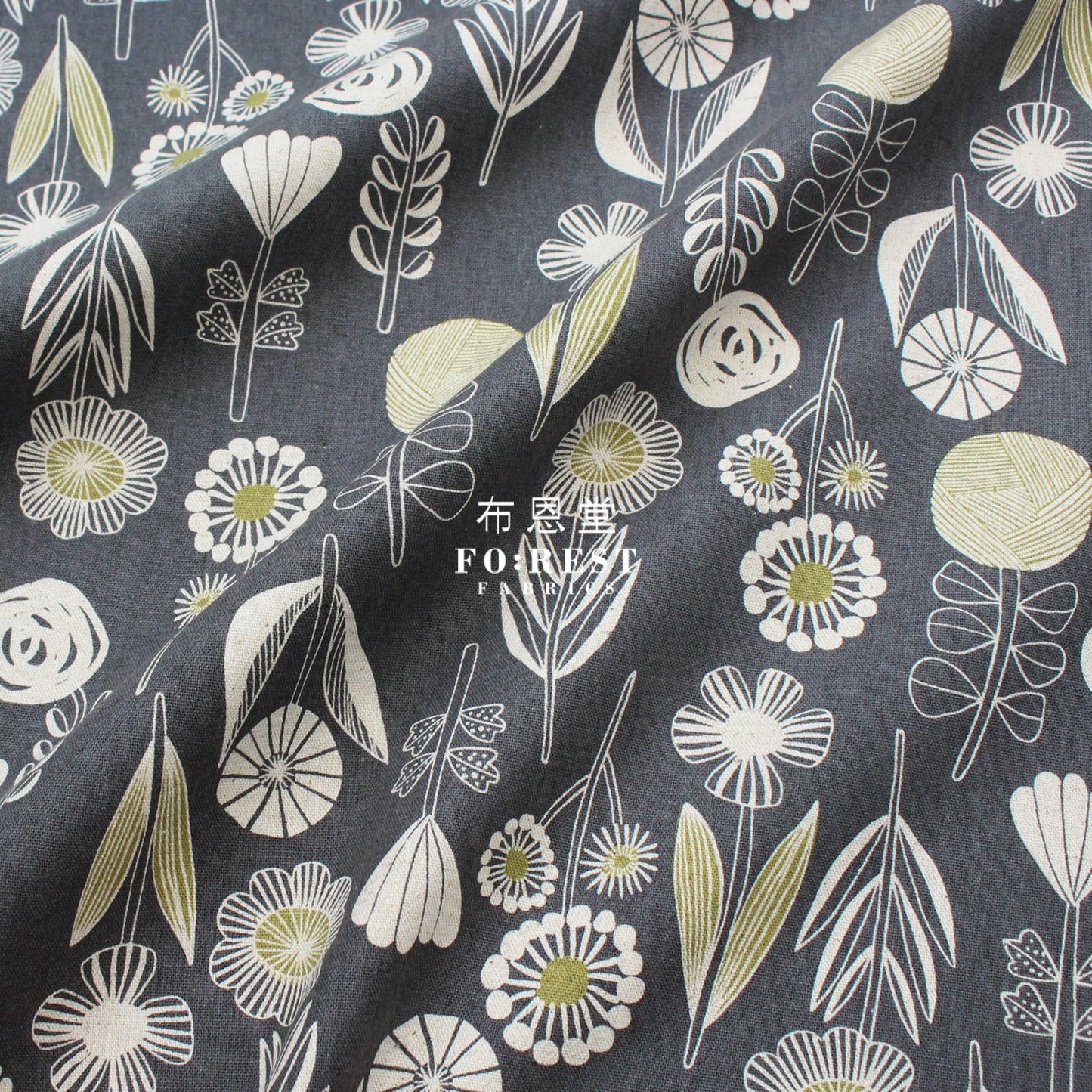 cotton linen - Bloom by bookhou Flower fabric C - FO:REST Fabric 布恩堂Liberty fabrictana lawnjapanese fabricykk zipper