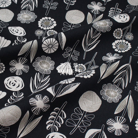Cotton Linen - Bloom By Bookhou Flower Fabric D Fabric