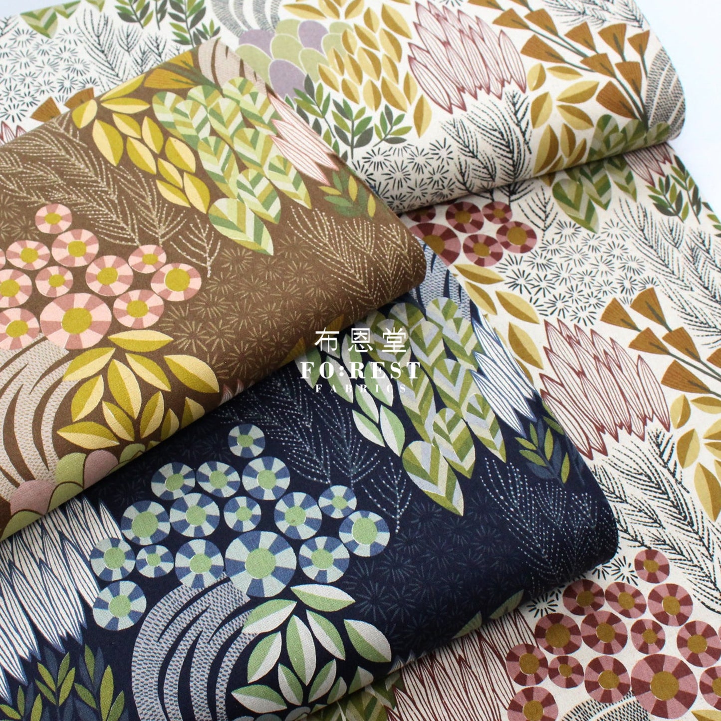 Cotton Linen - Bloom By Bookhou Garden Fabric A Fabric
