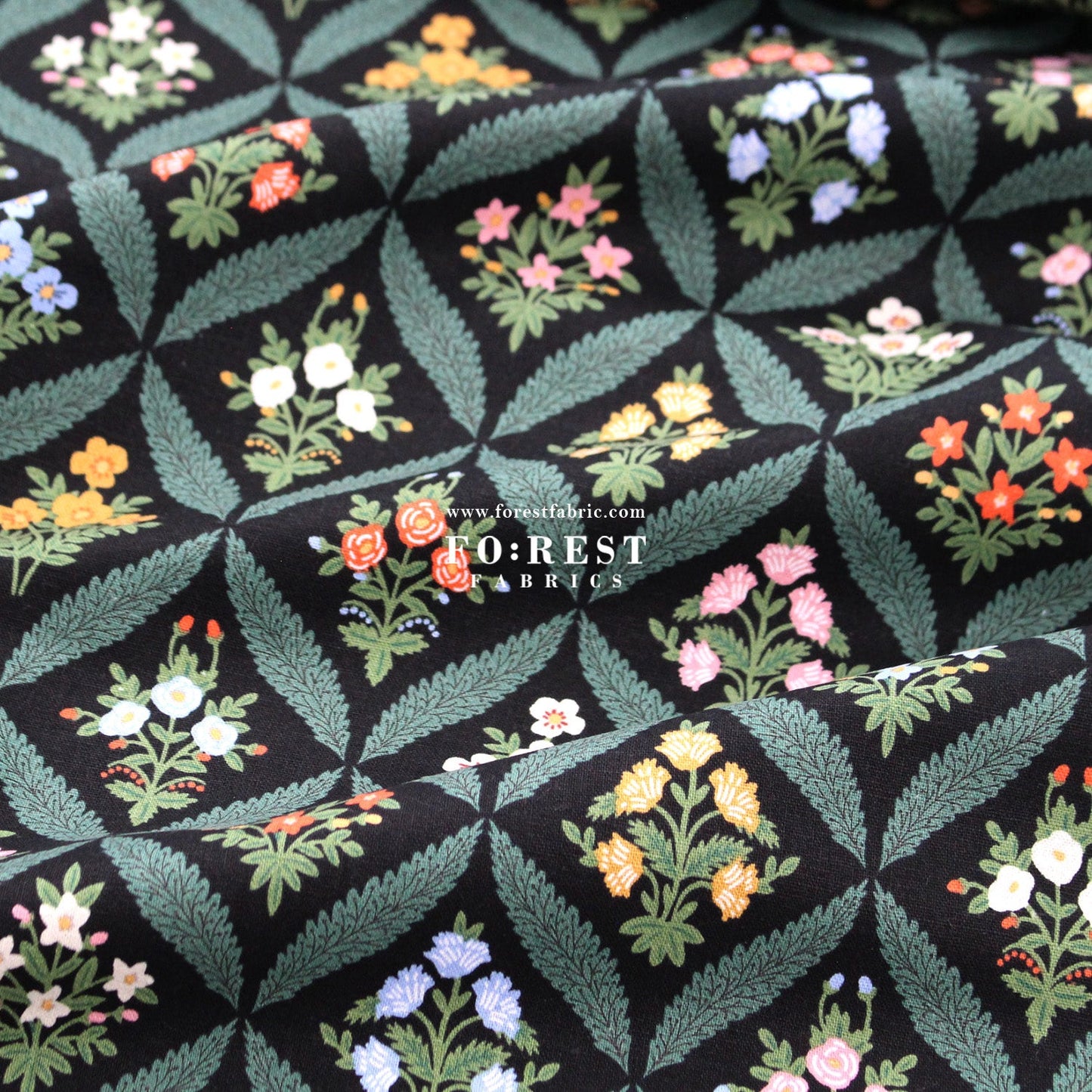 cotton linen canvas - Estee Garden fabric - FO:REST Fabric 布恩堂Liberty fabrictana lawnjapanese fabricykk zipper
