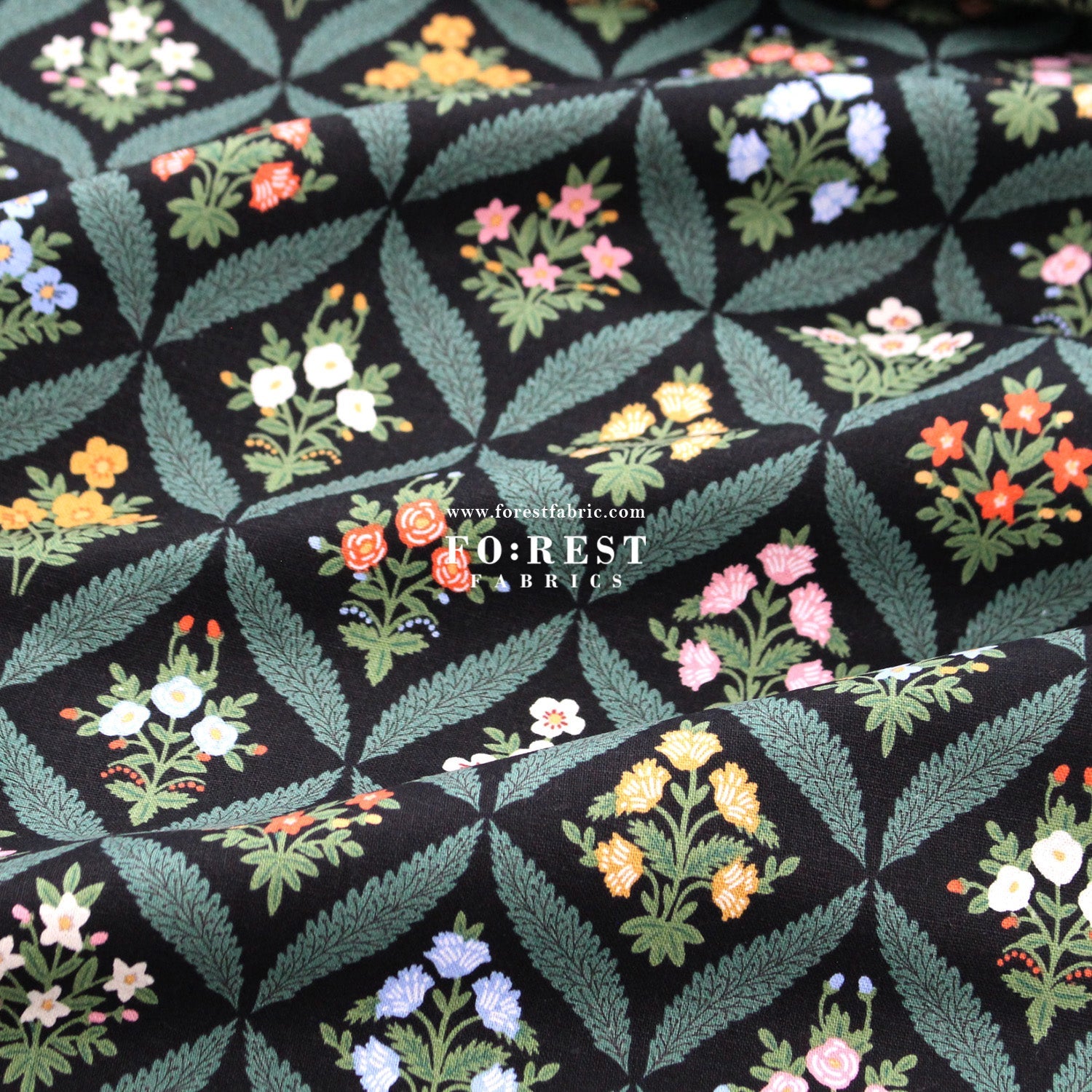 cotton linen canvas - Estee Garden fabric - FO:REST Fabric 布恩堂Liberty fabrictana lawnjapanese fabricykk zipper