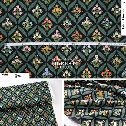 cotton linen canvas - Estee Garden fabric - FO:REST Fabric 布恩堂Liberty fabrictana lawnjapanese fabricykk zipper